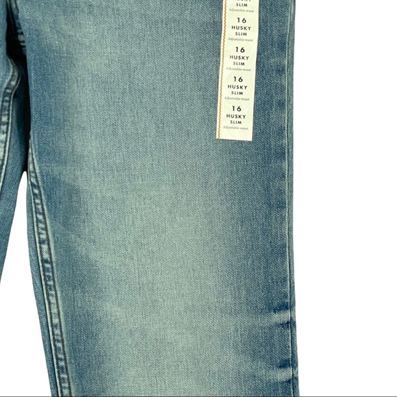 Cat & Jack Boy’s Super Stretch Slim Blue Jeans Size 16 Husky. - Picture 7 of 14